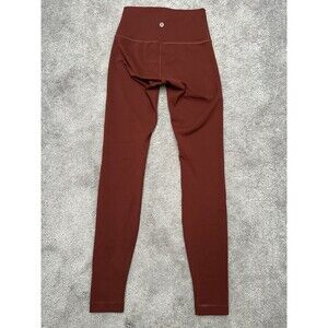 Lululemon Wunder Train High-Rise Tight 28" 4 Leggings Drawstring Red-Orange Fall